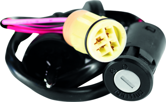 QuadBoss ignition switch for Honda TRX400FW and TRX350FM FourTrax Rancher 4x4 models, showing the key and switch assembly.