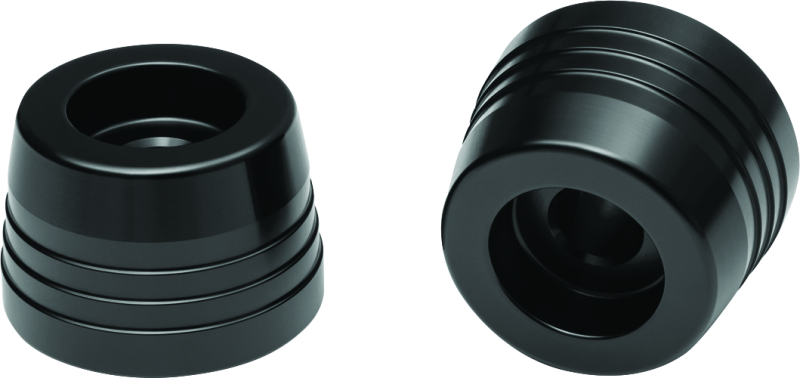Kuryakyn Lodestar Handlebar Slider Black for BMW R1200GS positioned on motorcycle handlebar with branding visible