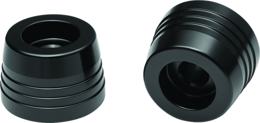 Kuryakyn Lodestar Handlebar Slider Black for BMW R1200GS positioned on motorcycle handlebar with branding visible