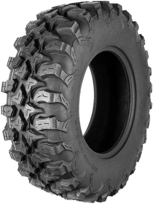 QuadBoss QBT889 28x10R14 loose terrain radial tire for powersports vehicles, 8-ply construction with rugged tread pattern