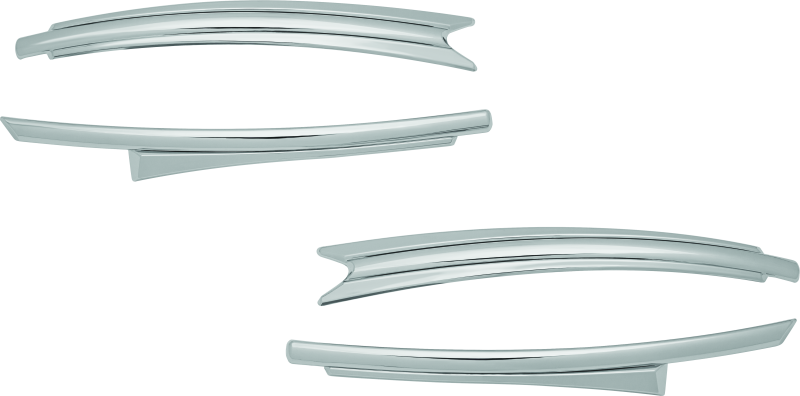 Kuryakyn chrome saddlebag top trim for Indian Chieftain, Roadmaster, Springfield motorcycles, part #5670, shiny metal finish.