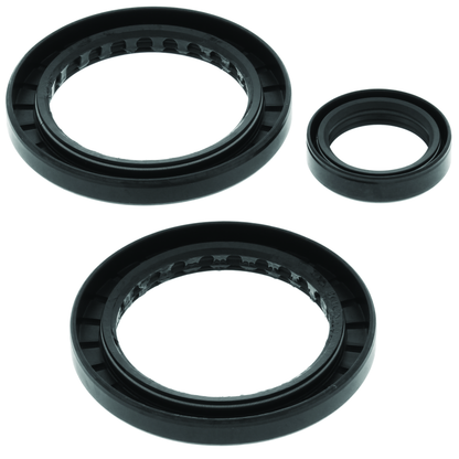 QuadBoss rear differential seal kit for Polaris ATV models, showing the new seal components and installation parts.