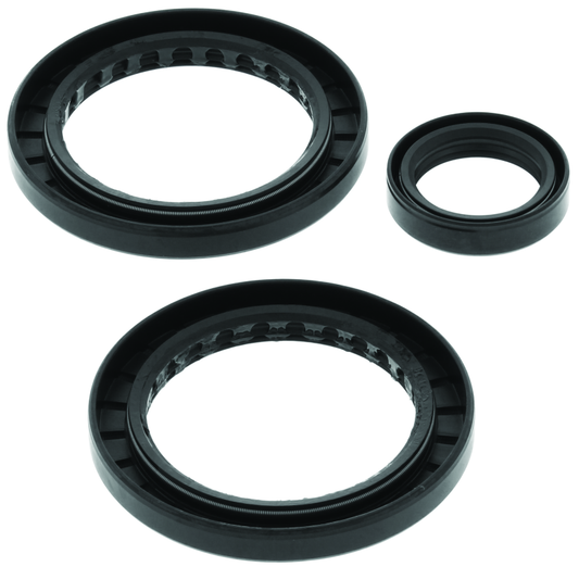 QuadBoss rear differential seal kit for Polaris ATV models, showing the new seal components and installation parts.