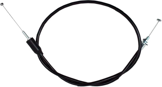 Black vinyl throttle push cable for motorcycles and ATVs by MOTION PRO, showing the cable and rubber connector ends.