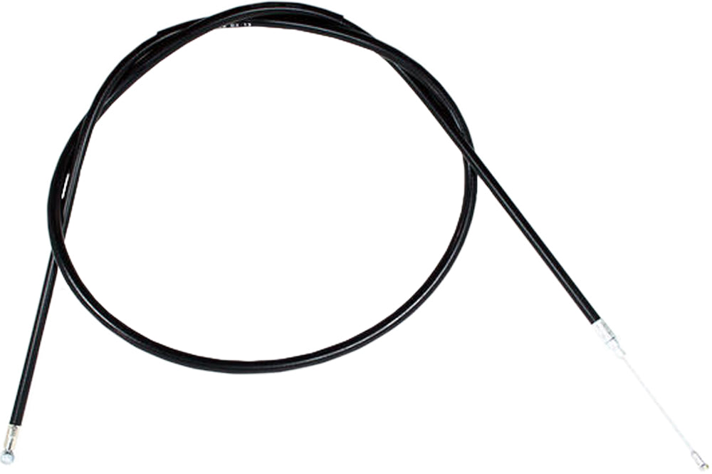 Motion Pro black vinyl clutch cable with chrome fittings and longitudinally-wound housing, designed for motorcycle clutch systems.