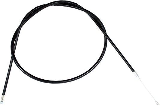 Motion Pro black vinyl clutch cable with chrome fittings and longitudinally-wound housing, designed for motorcycle clutch systems.