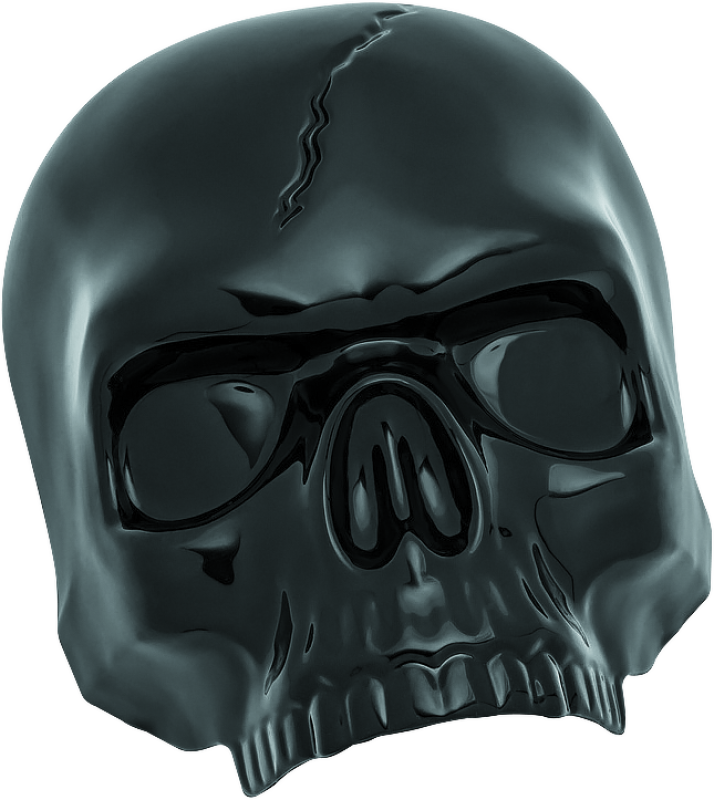 Black Kuryakyn Skull Horn Cover for Harley-Davidson Touring motorcycles, designed to fit model part #5731.