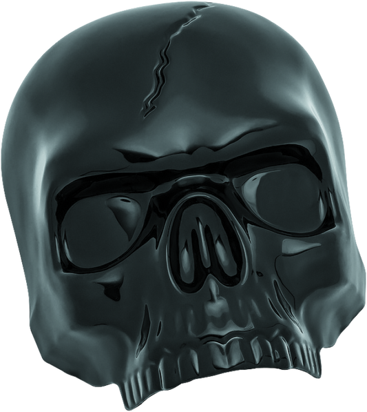 Black Kuryakyn Skull Horn Cover for Harley-Davidson Touring motorcycles, designed to fit model part #5731.