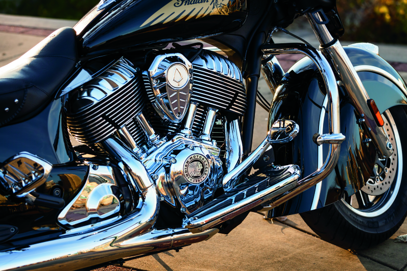 Kuryakyn Spear Brake Pedal Pad for Indian motorcycles, chrome finish, durable replacement with secure grip on brake pedal.