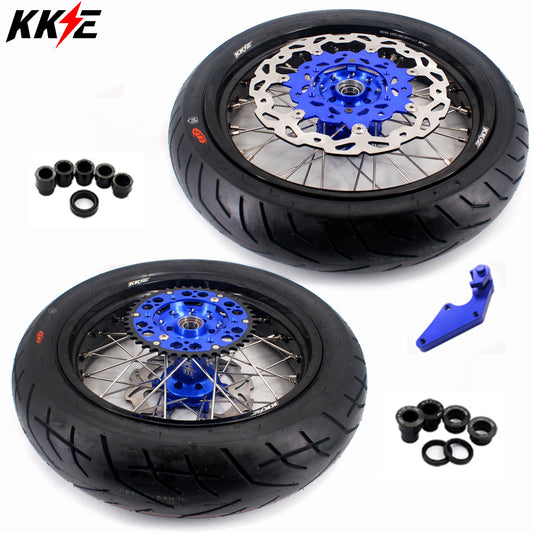 KKE 17inch For YAMAHA WR250F 2020-2025 WR450F 2019-2025 Supermoto Wheels CST Tires Rims - Howling Moto