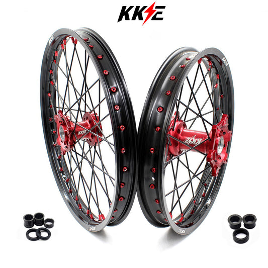 KKE 21in. 19in.  or 21in. 18in. Motorcycle Spoked Wheels Rims For HONDA CRF250R 2004-2013 CRF450R 2002-2012 - Howling Moto