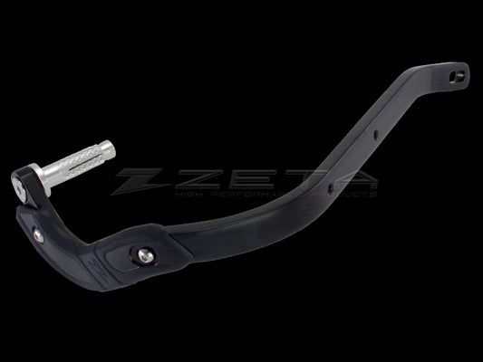 ZETA Armor Handguards Bend Black with upgraded protection, featuring sturdy black handguard with reinforced design for motorcycle safety.