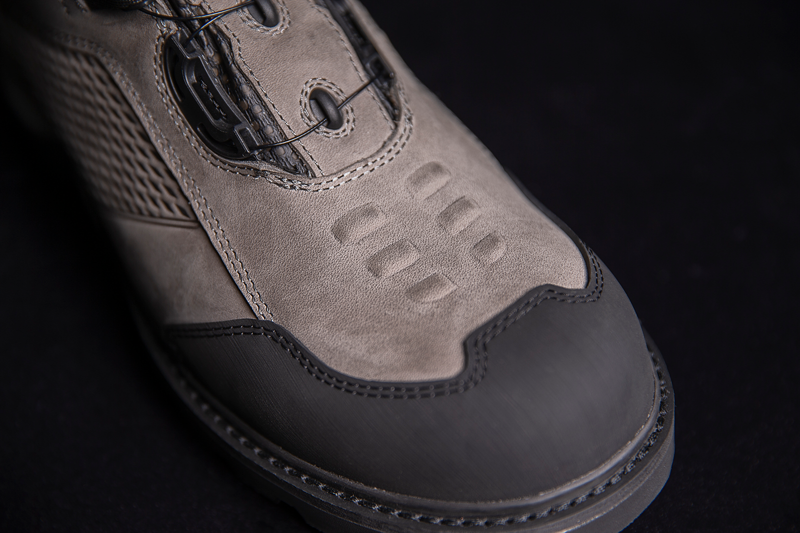 Gray ICON Stormhawk Boots by Bill's Exhausts, size 11.5, featuring rugged design and durable material.