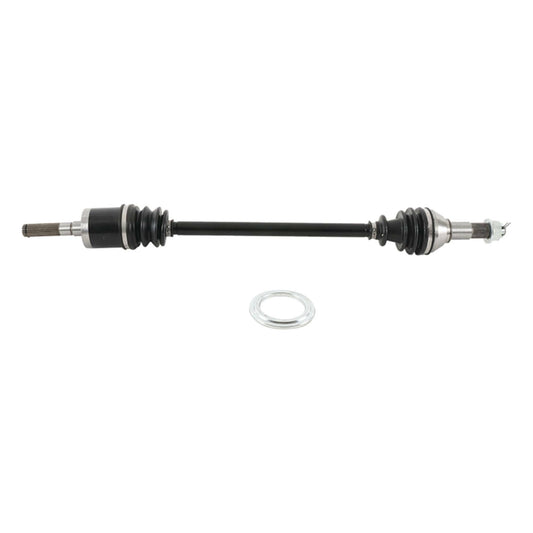 ALL BALLS ABM-CA-8-217 axle for precise OEM fitment, durable steel construction, shown in a close-up view.