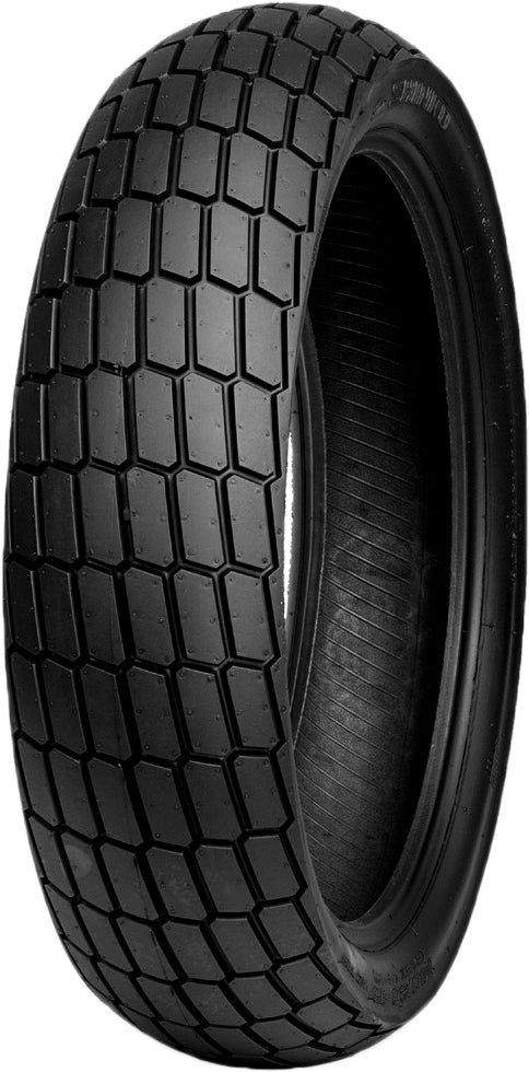 Shinko SR268 flat track rear tire 140/80-19 for high-performance racing motorcycle, showing tread pattern and sidewall details.