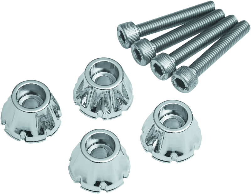 Kuryakyn windshield screws for Harley Davidson FLTR models, black metal fasteners with Phillips head design.