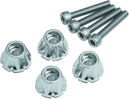 Kuryakyn windshield screws for Harley Davidson FLTR models, black metal fasteners with Phillips head design.