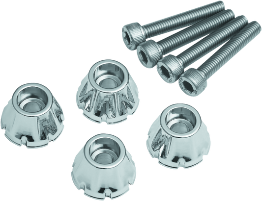 Kuryakyn windshield screws for Harley Davidson FLTR models, black metal fasteners with Phillips head design.