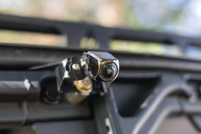 QuadBoss 360 camera system with HD cameras and wireless control for powersports vehicles, showing the camera setup and mounting.