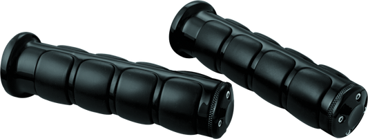 Kuryakyn ISO grips for Honda Gold Wing motorcycles in black, featuring comfortable rubberized grip surfaces and ergonomic design.