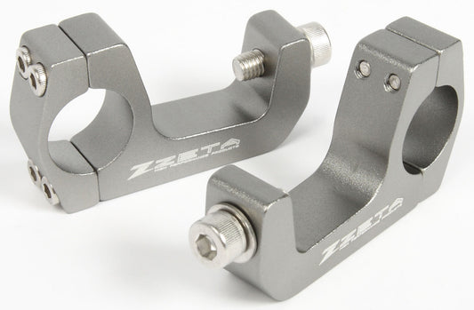 ZETA U Clamp Kit for 1 1/8 inch handguard bars, part ZE71-1618, showing black U-shaped clamps with mounting hardware.
