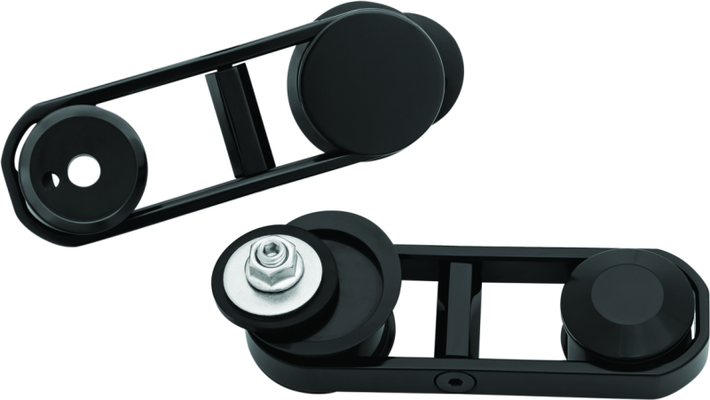 Kuryakyn adjustable mirror relocator for Harley Davidson Street Glide 2006-2013, showing the black metal mounting bracket.