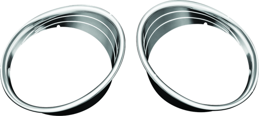 Kuryakyn, Kuryakyn Driving Light Bezels for Indian Chieftain – Chrome Finish Part #5622