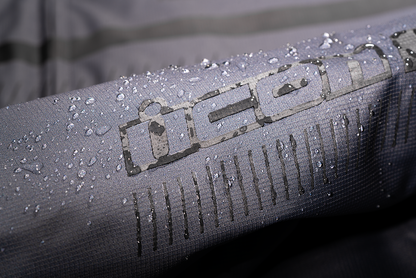 Gray ICON PDX3™ jacket by Bill's Exhausts, medium size, shown with front view and detailed fabric texture.