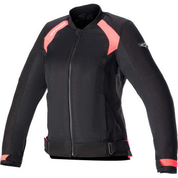 Black and pink ALPINESTARS Stella Eloise motorcycle jacket in XL, showing the stylish design and branding details.