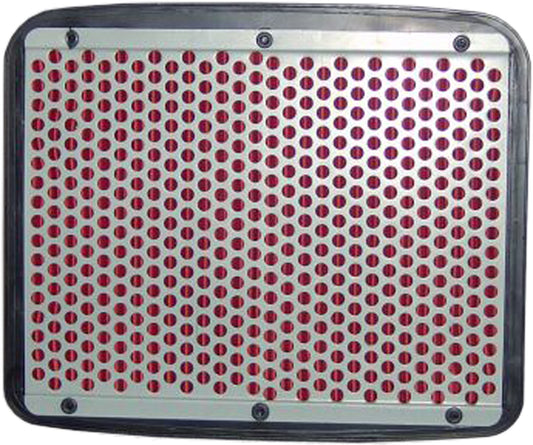 HIFLOFILTRO HFA1604 air filter for high-performance engines, showing the clean, pleated filter element in a close-up view