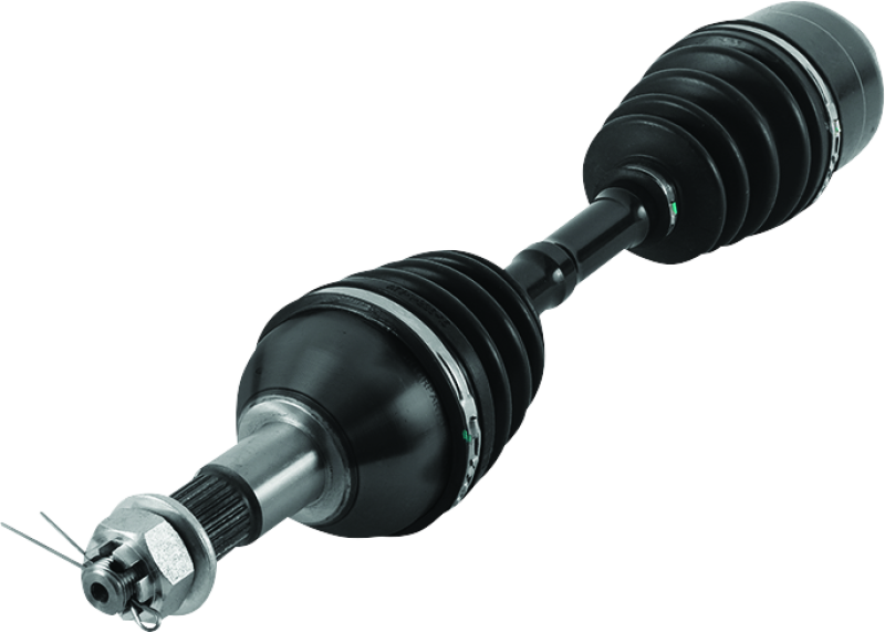 QuadBoss replacement axle for Can-Am Outlander and Renegade 500 & 800R EFI models, showing the durable metal shaft with CV joints.