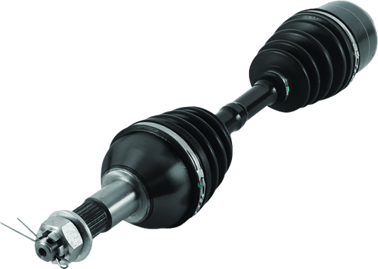 QuadBoss replacement axle for Can-Am Outlander and Renegade 500 & 800R EFI models, showing the durable metal shaft with CV joints.