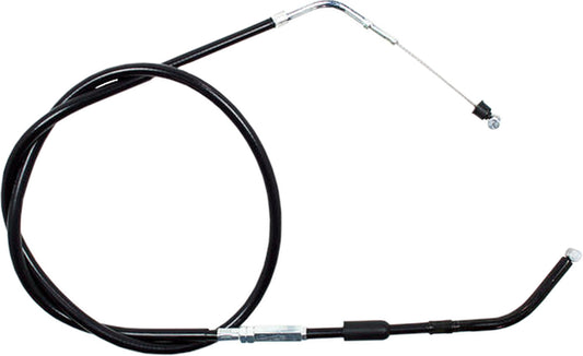 Motion Pro black vinyl clutch cable with chrome fittings, durable performance for motorcycle clutch systems.
