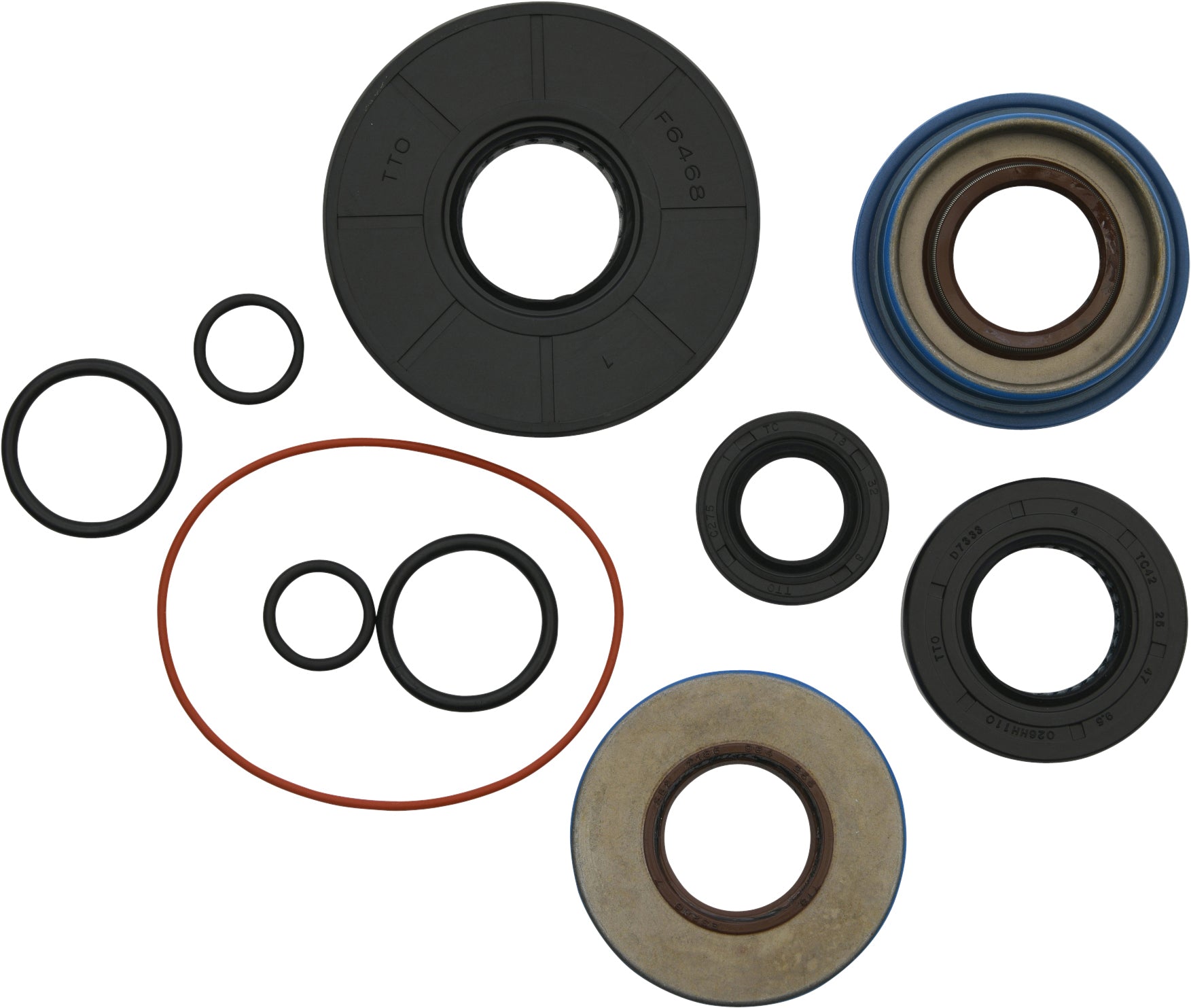 All Balls transmission seal kit for smooth gear shifting, includes multiple seals and parts for motorcycle or vehicle transmission.