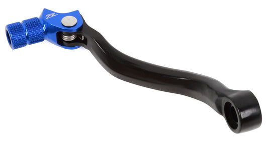 ZETA forged shift lever for Husqvarna motocross bike, showing the sturdy metal lever with textured grip surface.