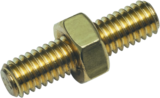 Kuryakyn antenna adapter for Indian and Victory motorcycles, part 869, shown attached to motorcycle antenna connection.