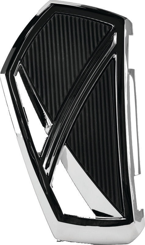 Kuryakyn Phantom passenger floorboards for Harley-Davidson 2008-2009 motorcycles, showing black rubber footpads and chrome mounting brackets.