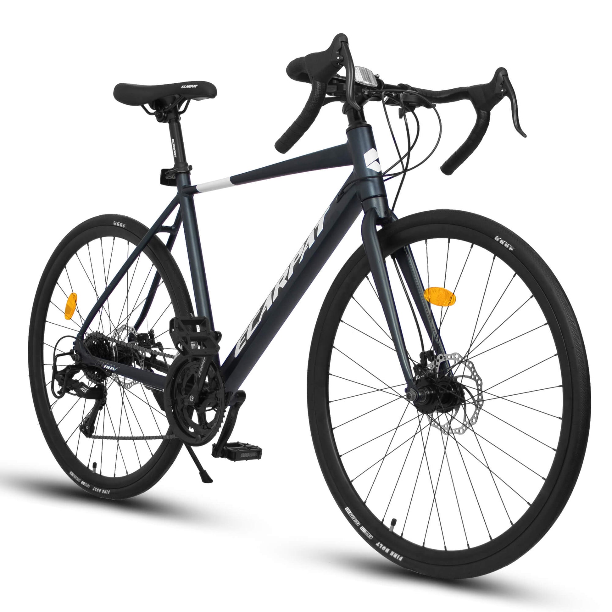 Hycline Dorace SLR 700x28C bicycle tires mounted on bike wheels, showcasing durable rubber tread and sidewall details.