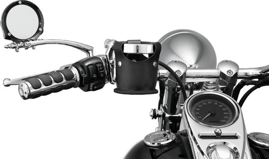 Kuryakyn Chrome Beverage Carrier Perch Mount for Powersports Vehicles, designed for secure drink holder attachment