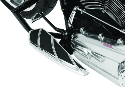 Kuryakyn Phantom Floorboards for Harley-Davidson with durable aluminum and vibration dampening rubber for comfortable riding.