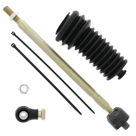 QuadBoss tie rod assembly kit for Polaris Ranger 400 and 500 models, showing the metal rod and joint components.