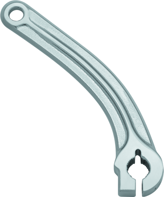Chrome Kuryakyn Ridgeback Front Shift Arm for Harley Davidson Touring models, featuring sleek design and durable finish.