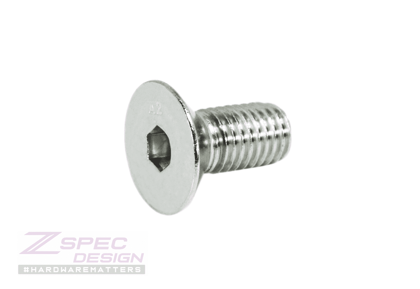 ZSPEC M10-1.5x25mm Flat-Head FHSC Fasteners, Stainless, Per Each - Howling Moto