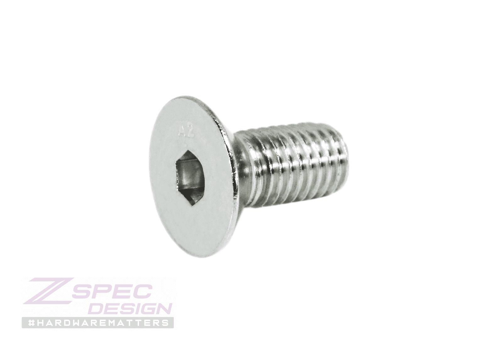 ZSPEC M10-1.5x25mm Flat-Head FHSC Fasteners, Stainless, Per Each - Howling Moto