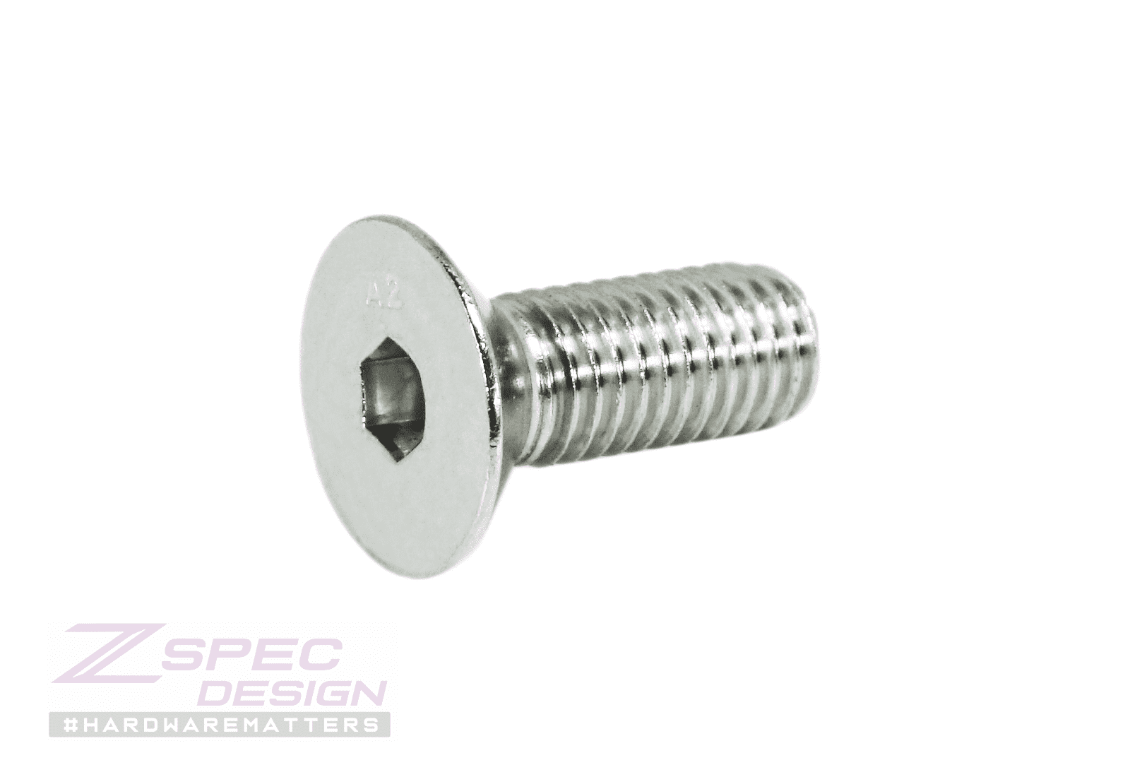 ZSPEC M10-1.5x25mm Flat-Head FHSC Fasteners, Stainless, Per Each - Howling Moto