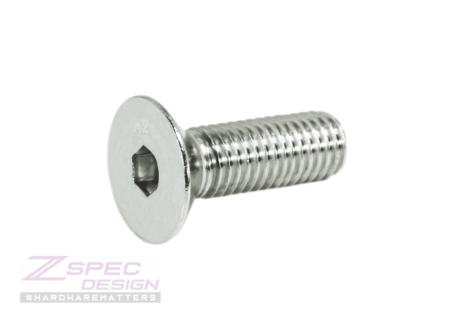 ZSPEC M10-1.5x30mm Flat-Head FHSC Fasteners, Stainless, Per Each - Howling Moto