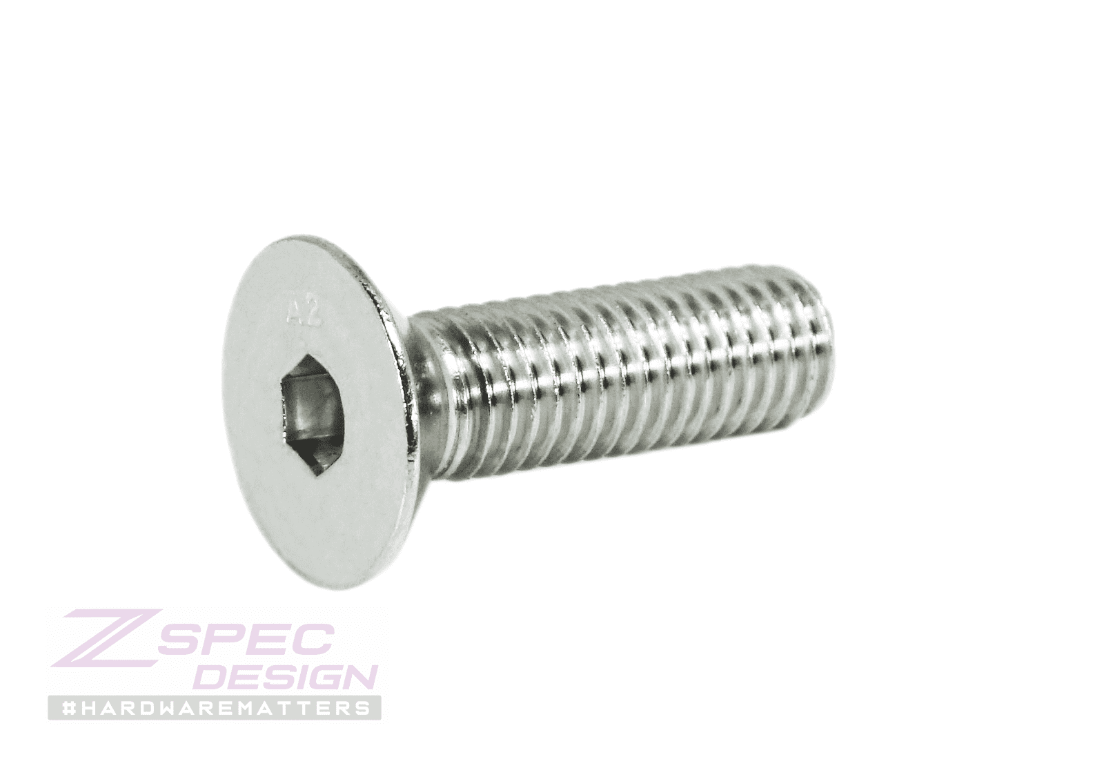 ZSPEC M10-1.5x40mm Flat-Head FHSC Fasteners, Stainless, Per Each - Howling Moto