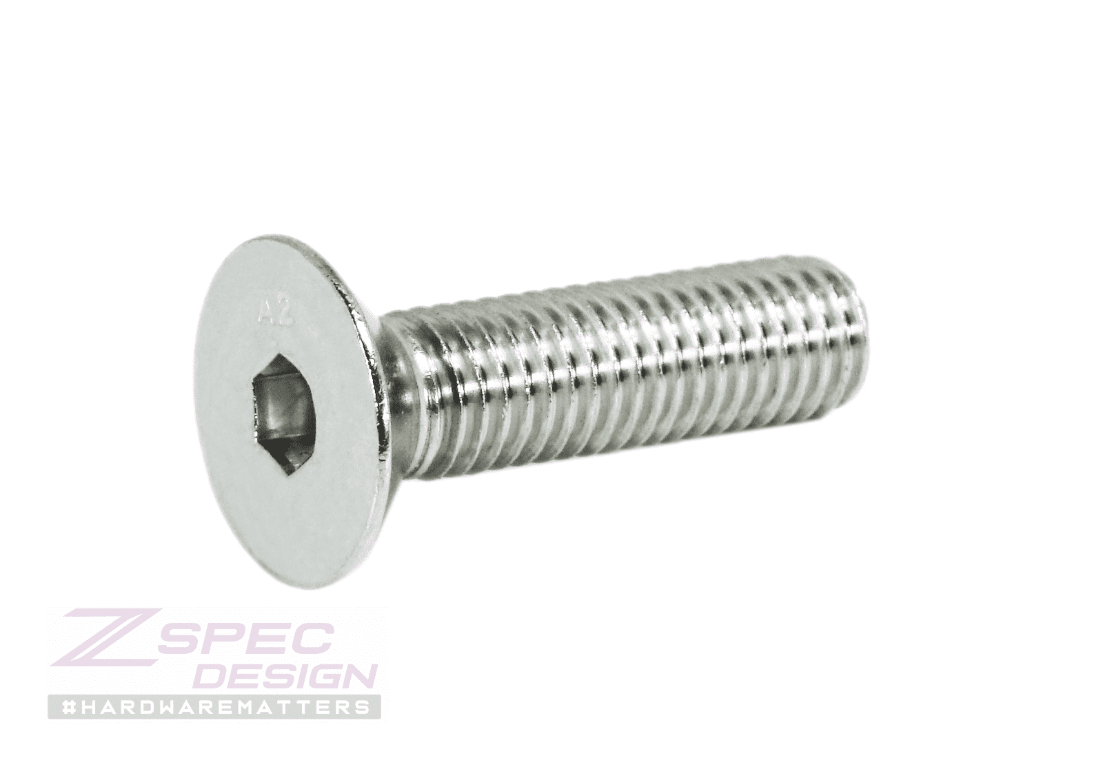 ZSPEC M10-1.5x40mm Flat-Head FHSC Fasteners, Stainless, Per Each - Howling Moto