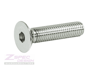 ZSPEC M10-1.5x45mm Flat-Head FHSC Fasteners, Stainless, Per Each - Howling Moto