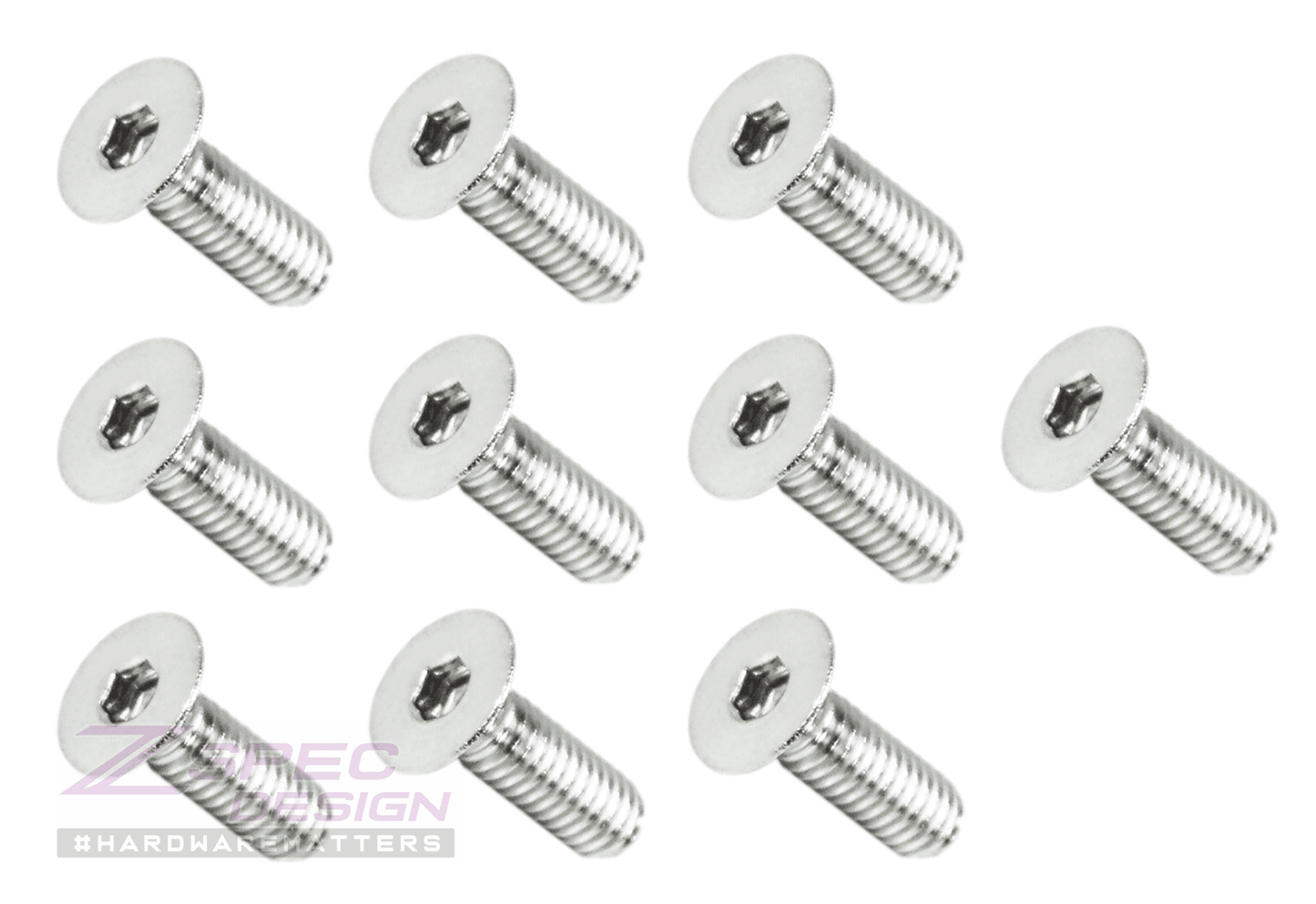 ZSPEC M4-0.7x12mm Fasteners, FHSC, Stainless Steel SUS304, 10-Pack - Howling Moto